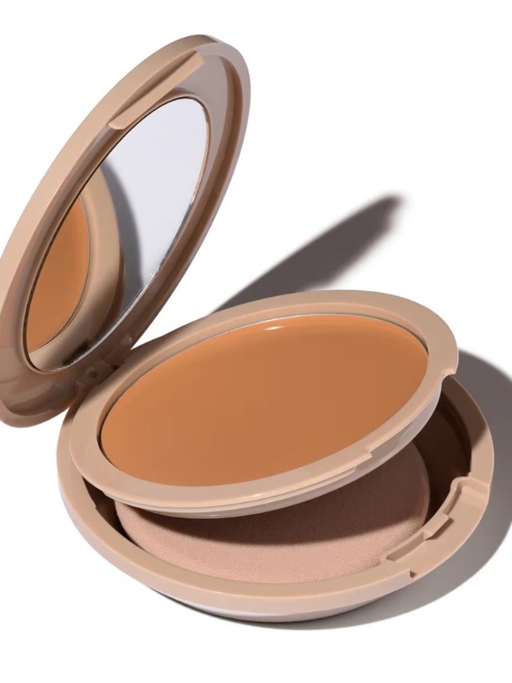 Cream-to-Powder Foundation Compact — Warm Tan Shade